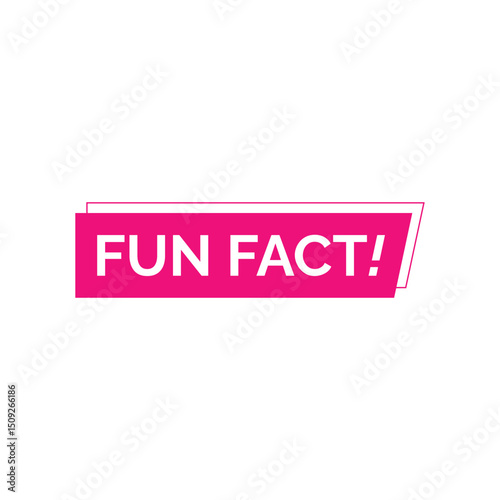 Simple FUN FACT Illustration, Speech Bubble, Announcement vector	