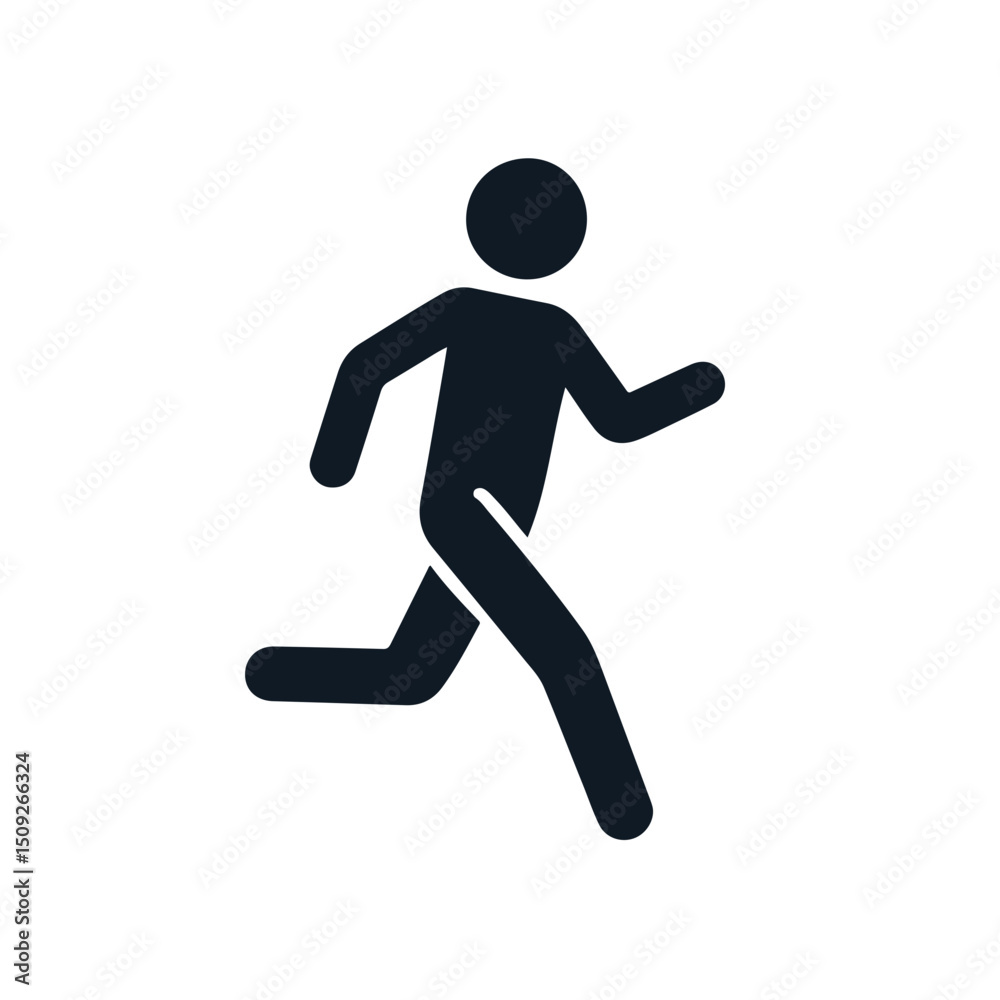 Running Athlete Icon in Black for Fitness Websites, Sports Blogs, Health Campaigns, Exercise Education, and Wellness Programs Running Athlete Icon in Black for Fitness Websites, Sports Blogs, Health Campaigns, Exercise Education, and Wellness Programs