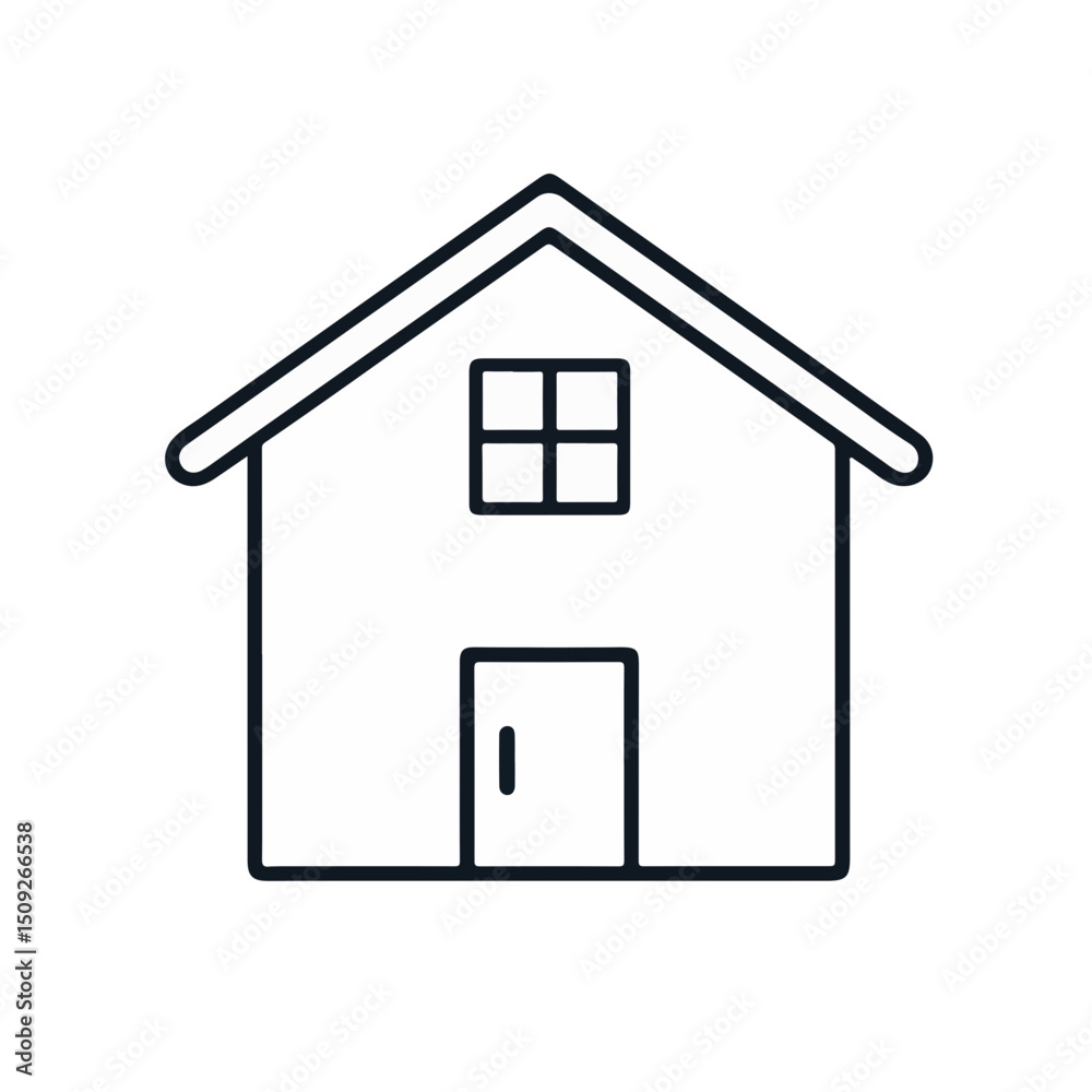 House Icon Illustration on White Background for Real Estate Websites, Home Decor Blogs, Graphic Design Projects, and Social Media Content House Icon Illustration on White Background for Real Estate Websites, Home Decor Blogs, Graphic Design Projects, and Social Media Content