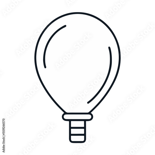 Inflation Balloon Icon on White Background for Financial Blogs, Economic Reports, Graphic Designs, Educational Material, and Social Media Content