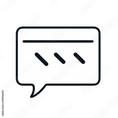 Live Chat Support Icon on White Background for Customer Service Websites, Digital Communication Tools, Online Assistance Platforms, and User Engagement Content