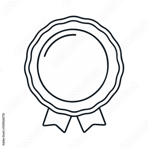 Satisfaction Badge Icon on White Background for Recognition Campaigns, Award Design Projects, Achievement Reports, and Graphic Design Content
