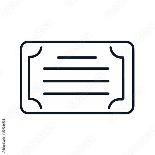 Utility Bill Icon on White Background for Financial Management, Budgeting Tools, Invoice Processing, and Digital Design Projects