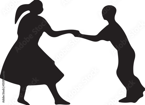 "Vintage Jive Dance Scene from the Fifties"