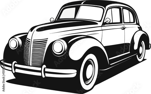 American muscle Retro classic car vector illustration