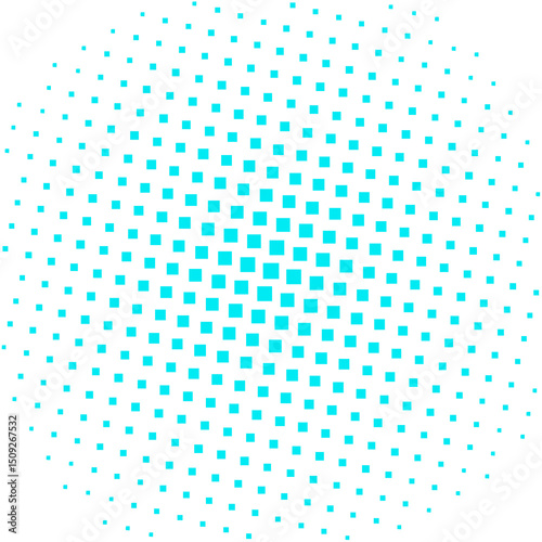 Rotated Halftone Grid Pattern with Perspective Scaling