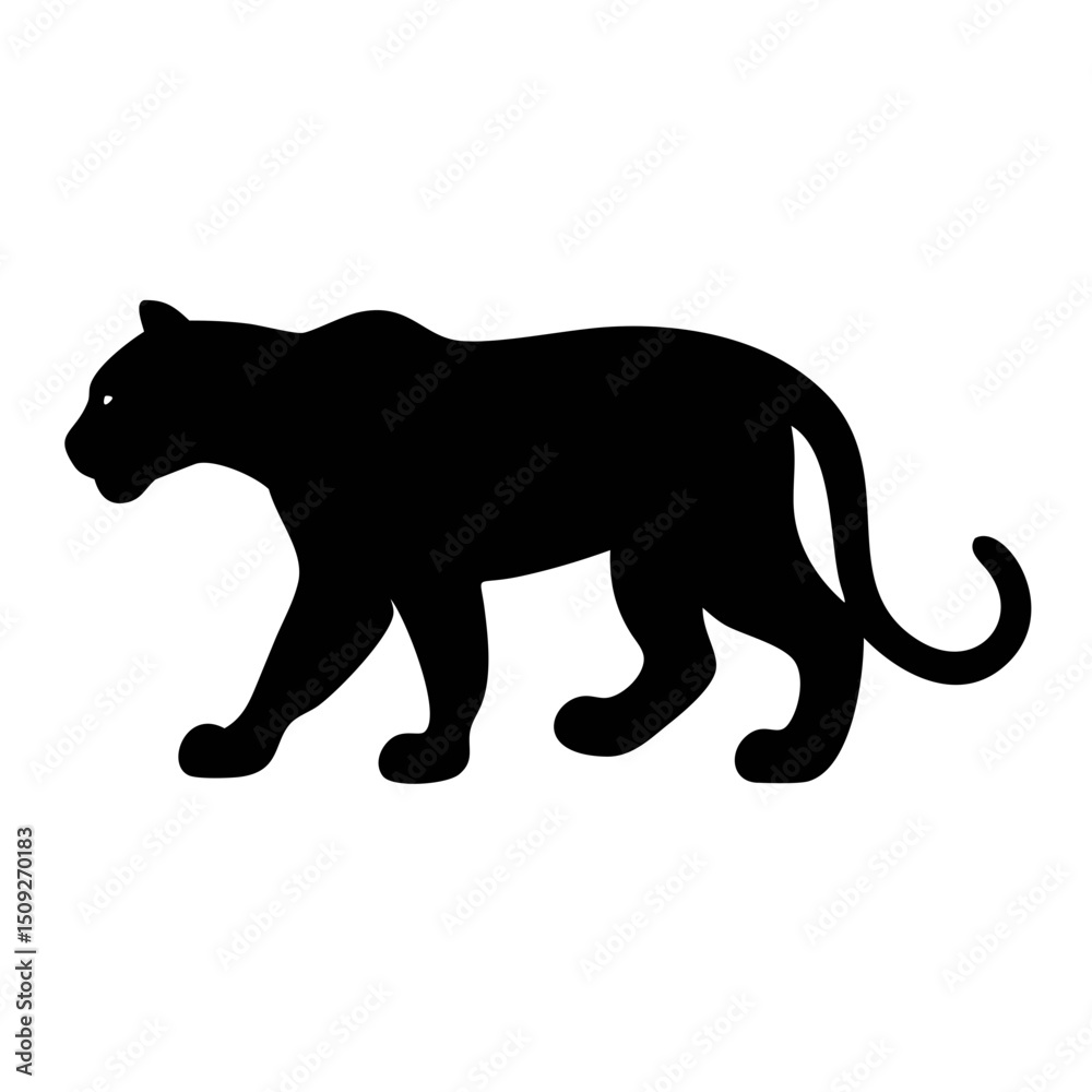 Fototapeta premium panther black silhouette