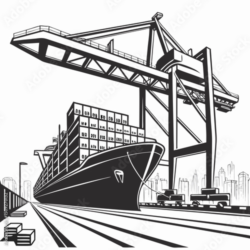 vector illustration of a bridge