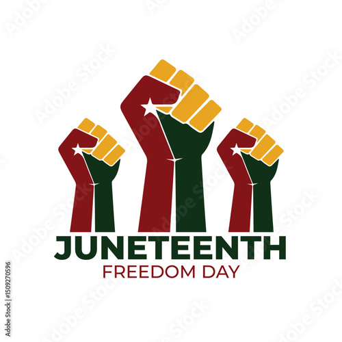 juneteenth freedom day celebration with raised fists symbol
