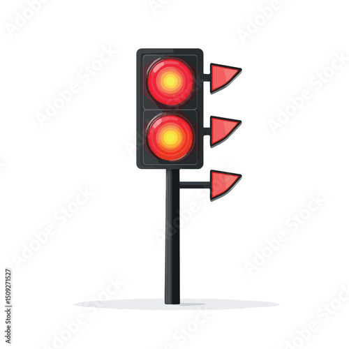 Professional Traffic Signal Information Arrow Icon Vector for Transportation Design