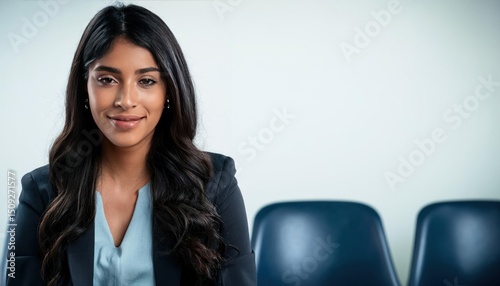 Young Indian Woman Waiting for Job Interview in Office