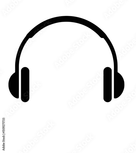 headphones icon on white background