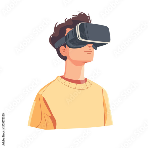 Professional Vector Illustration of a Stylish Guy Wearing Modern Flat Style Clothing
