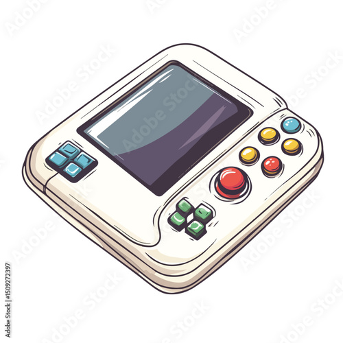 Professional vector illustration of a portable video game device icon for gaming enthusiasts