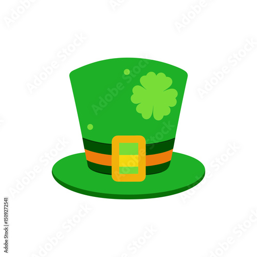 create illustration green leprechaun hat icon