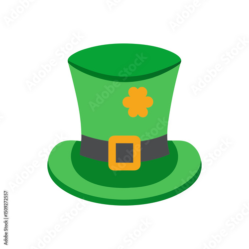 create illustration green leprechaun hat icon