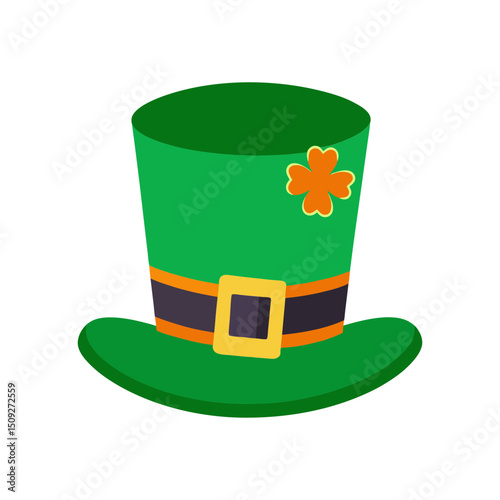 create illustration green leprechaun hat icon