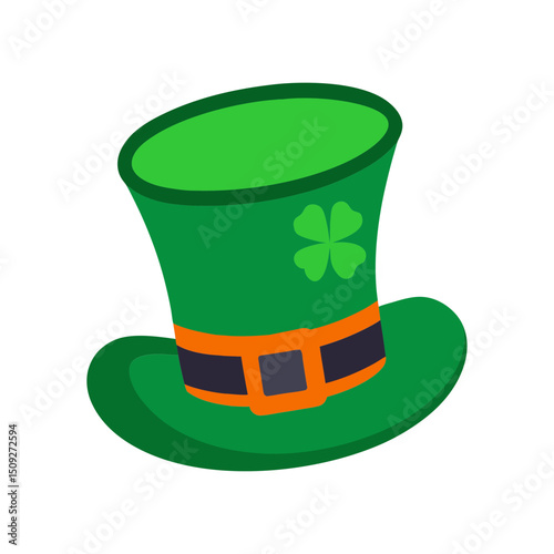 create illustration green leprechaun hat icon