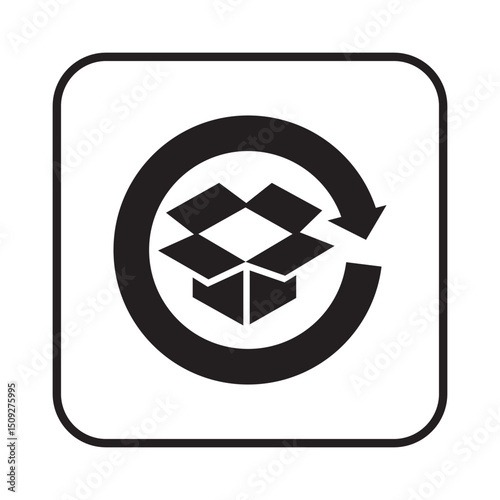 recyclable packaging symbol pictogram for eco-friendly products