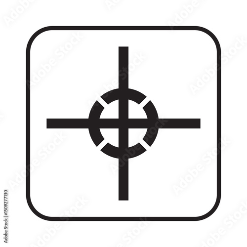 center point alignment pictogram for precision marking