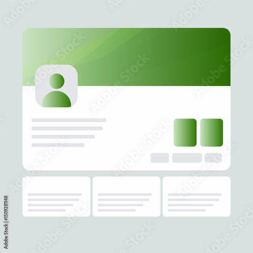 LinkedIn banner design mockup with technology inspired gradient for personal branding