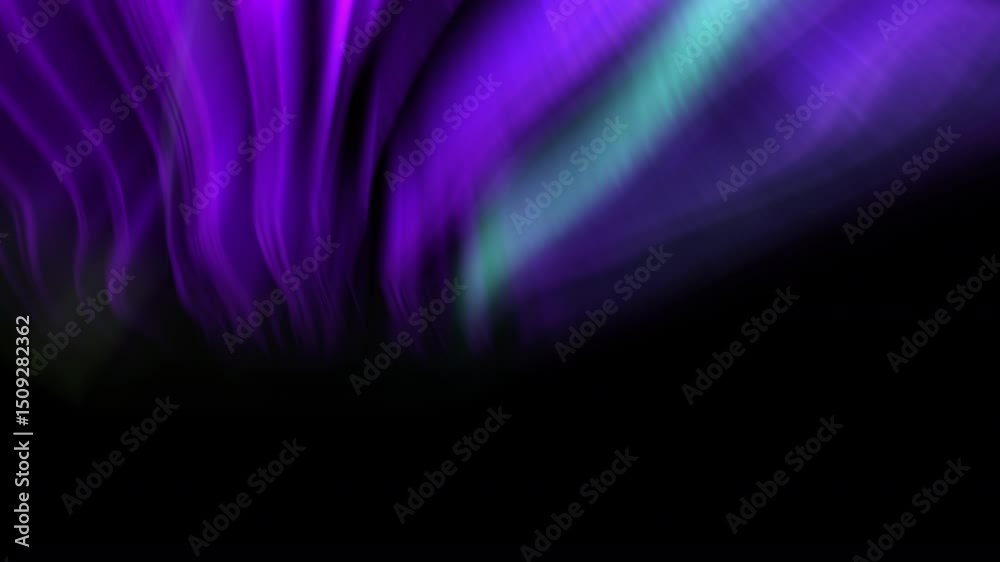 Mystical Dance Northern Lights Animation Purple and Green Loop