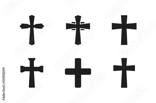 set of cross icons vector icon