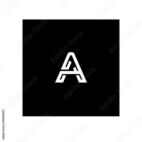 Star Wars-Inspired 'A' Logo - Interlocking Tech Design with Bold Vertical Line