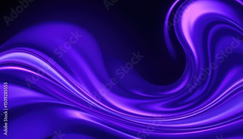 Iridescent fluid art pattern with dark purple hues and sleek texture