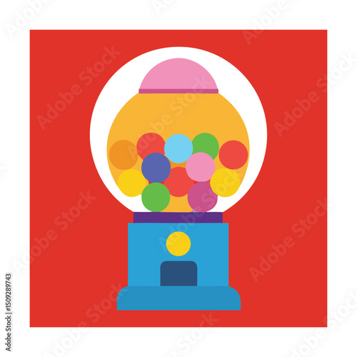Bubblegum Ball Machine Filled with Rainbow Candy