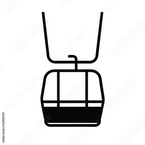 Chairlift  silhouette vector, chairlift  silhouette bundle 