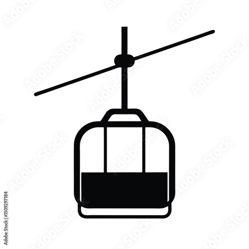 Chairlift  silhouette vector, chairlift  silhouette bundle 