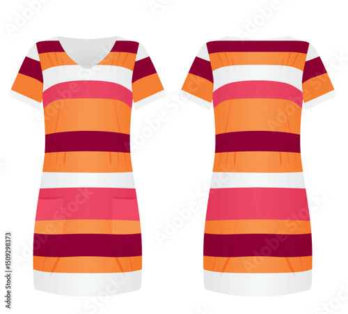 Colorful elegant  dress. vector illustration