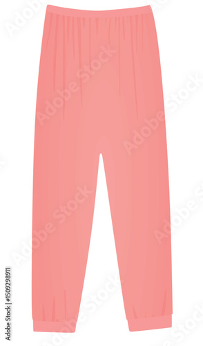 Pink pajama bottom. vector illustration