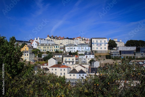 Old town view of Saint Peter Port, Bailwick of Guernsey, Channel Islands