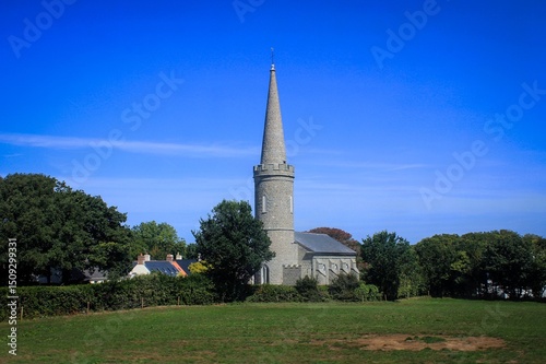 Torteval Parish Church view, Bailwick of Guernsey, Channel Islands
