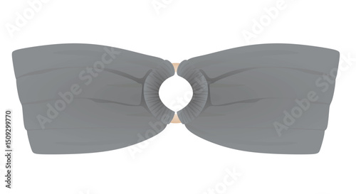 Grey  bikini bra. vector illustration