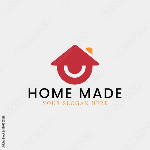 home made food logo design vector