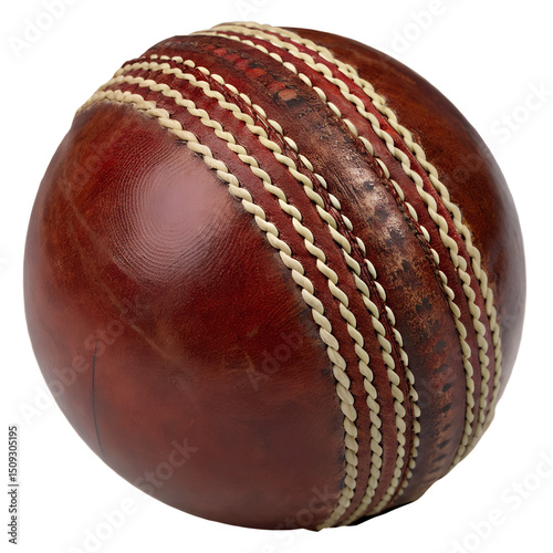 Cricket Ball Isolated on Transparent Background