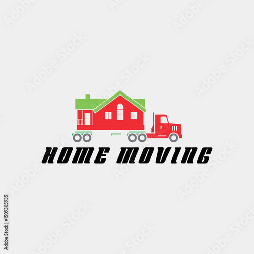 house moving logo design design vector
