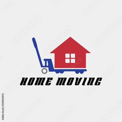 house moving logo design design vector