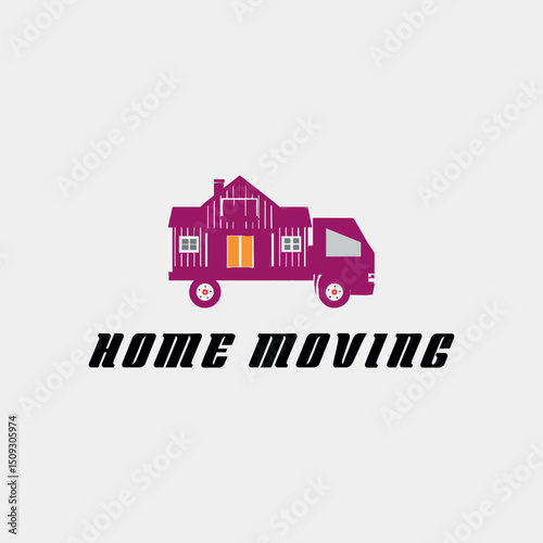 house moving logo design design vector