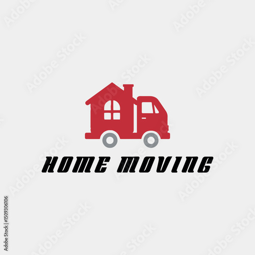 house moving logo design design vector