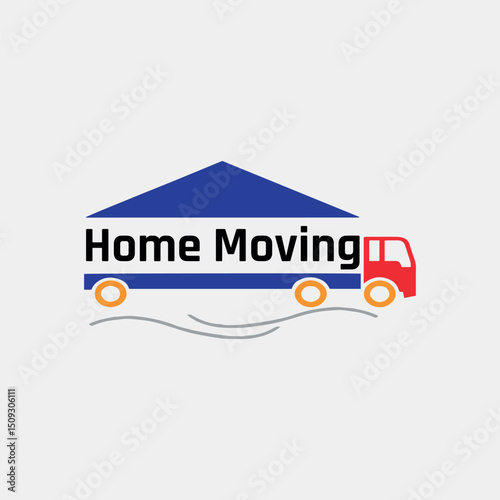house moving logo design design vector