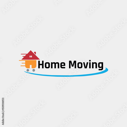 house moving logo design design vector