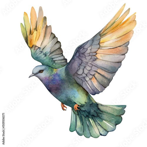 Online Course, watercolor drawing vector, high quality, isolated on a white background.