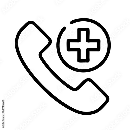 A red cross first aid kit icon with a white plus symbol for medical emergency web design