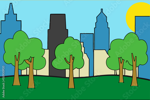 trees in the park