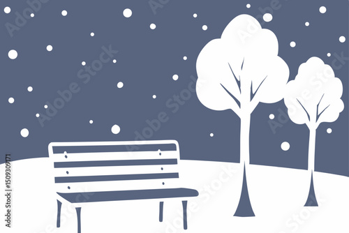 bench in winter park