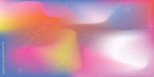 A colorful background with a gradient effect. The background is filled with various shapes